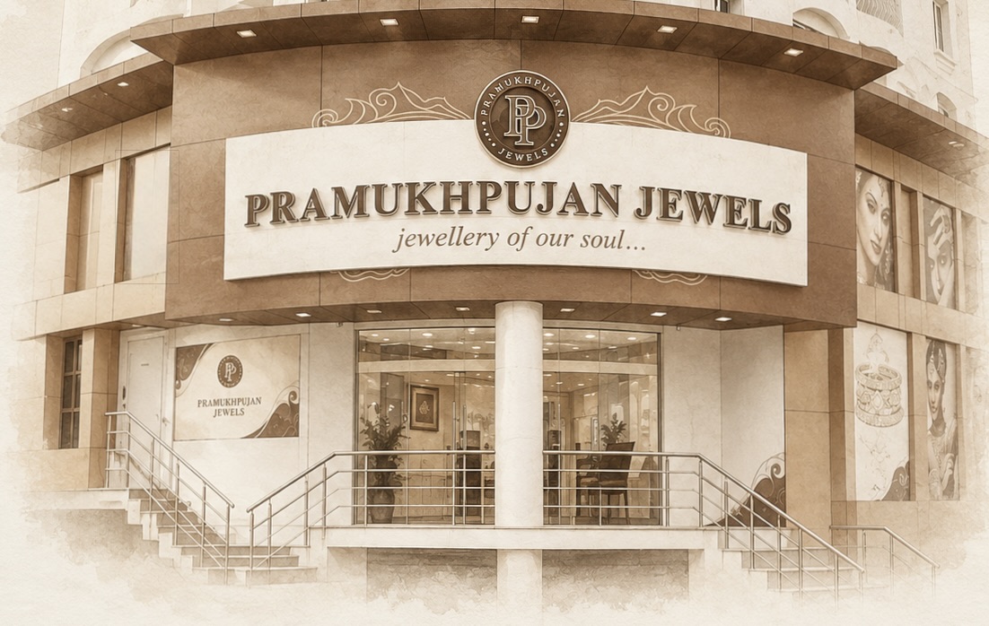 Pramukhpujan Jewels showroom interior in Anand
