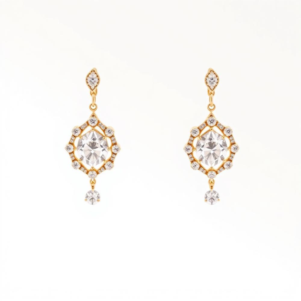 Diamond drop earrings